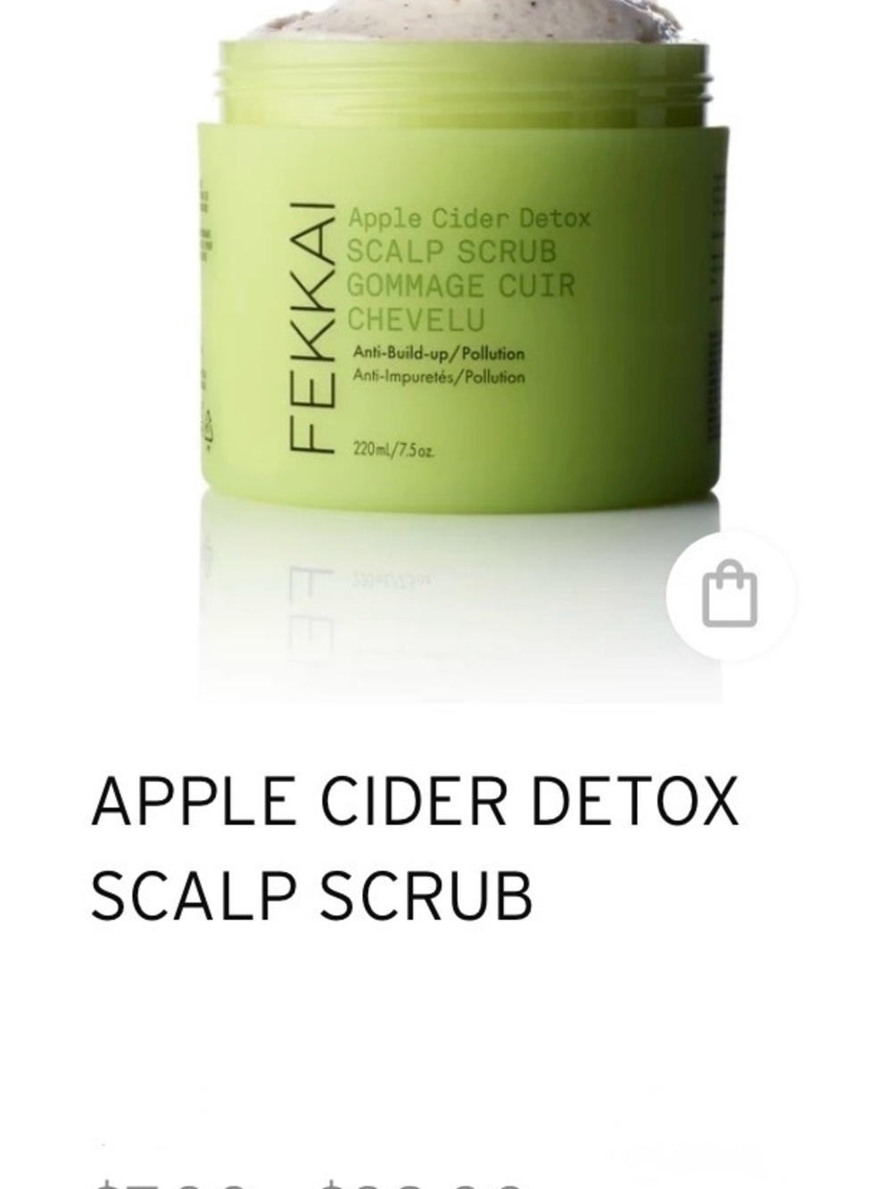 Fekkai Apple Cider Detox Scalp Scrub — Green
